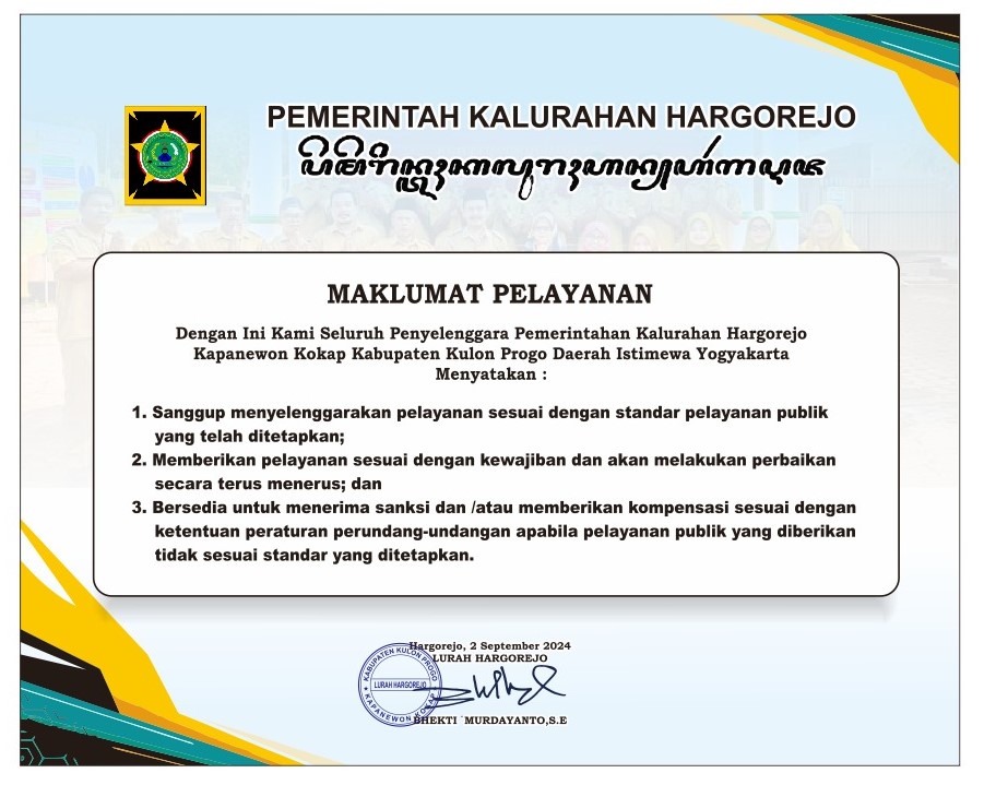 Maklumat Pelayanan